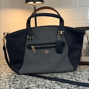 Coach Black and White Satchel